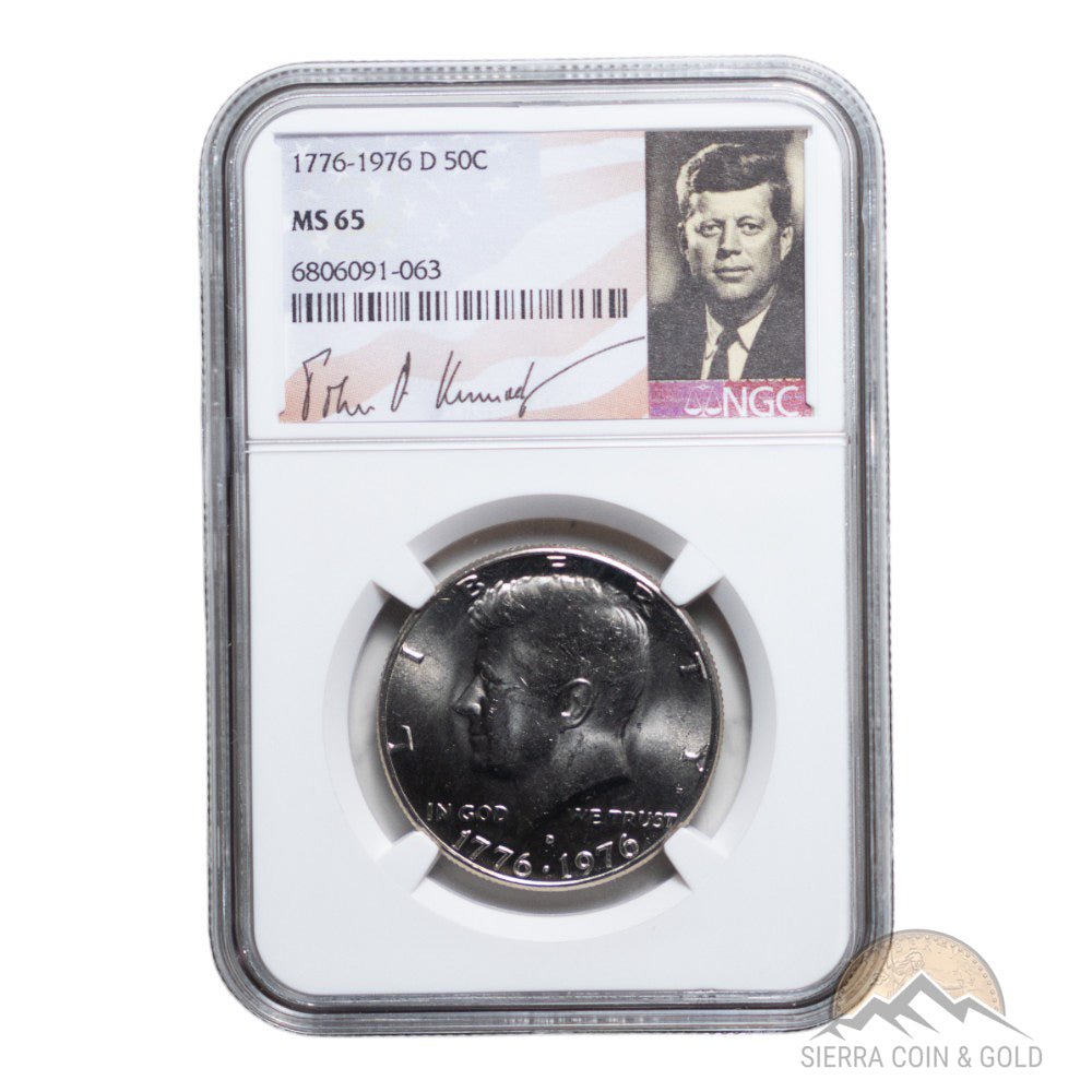 1976 - D Kennedy Bicentennial Half Dollar - NGC MS65 - Sierra Coin & Gold