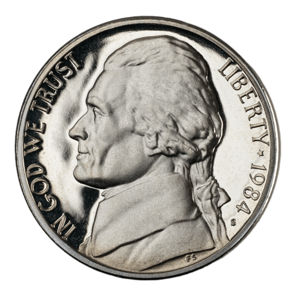 1984 - S Jefferson Nickel - Proof - SCG