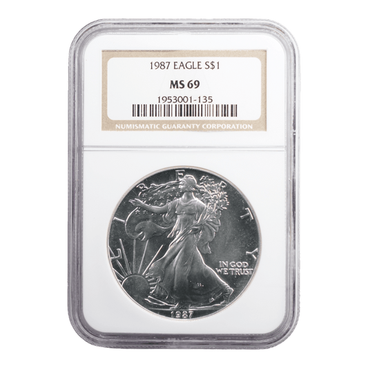 1987 1 oz Silver Eagle NGC MS69 - SCG