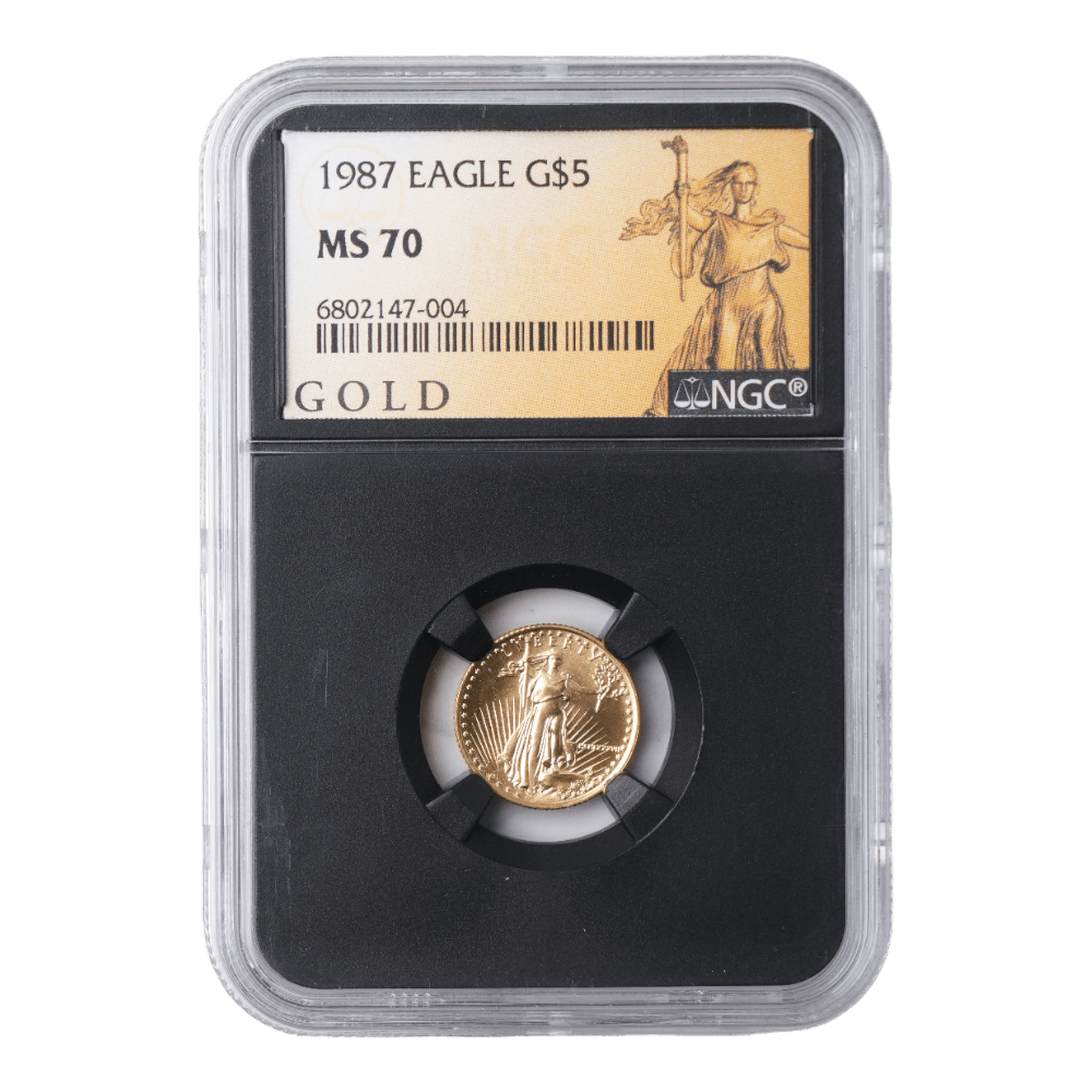 1987 1/10 oz American Gold Eagle NGC MS70 - SCG