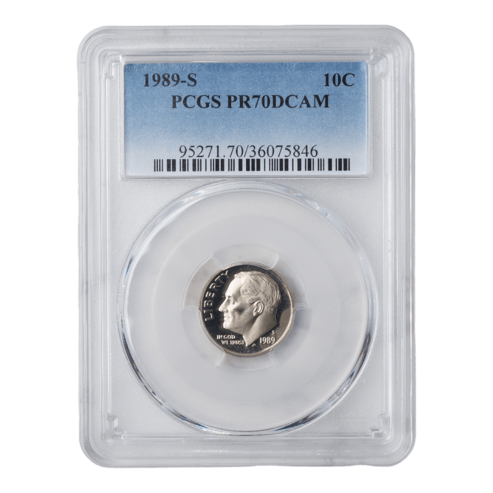 1989 - S Roosevelt Dime PCGS PR70 DCAM - SCG