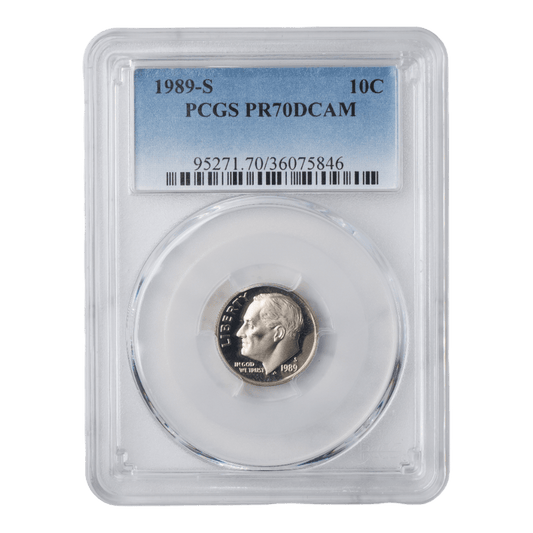 1989 - S Roosevelt Dime PCGS PR70 DCAM - SCG