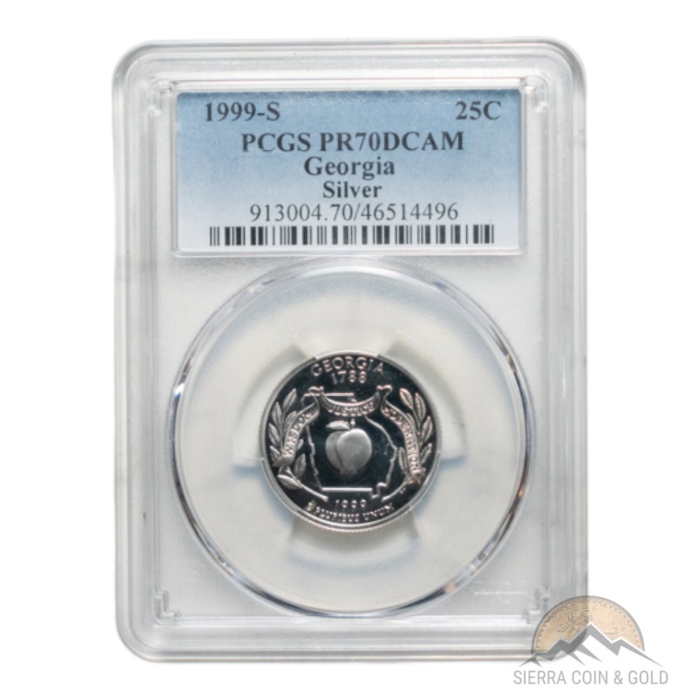 1999 - S Silver Georgia State Quarter - PCGS PR70 DCAM - Sierra Coin & Gold