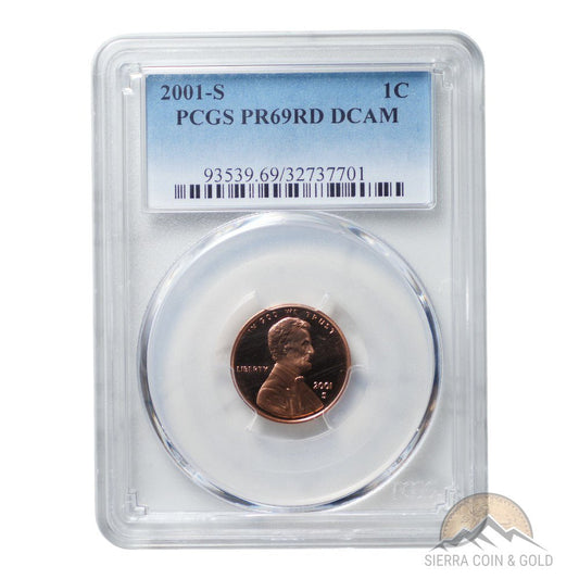 2001 - S Lincoln Memorial Cent - PCGS PR69 RD DCAM - Sierra Coin & Gold