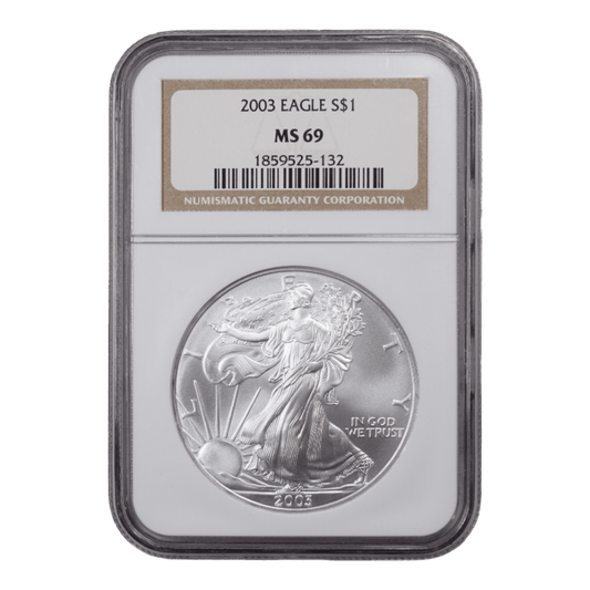 2003 American Silver Eagle 1 oz NGC MS69 - SCG