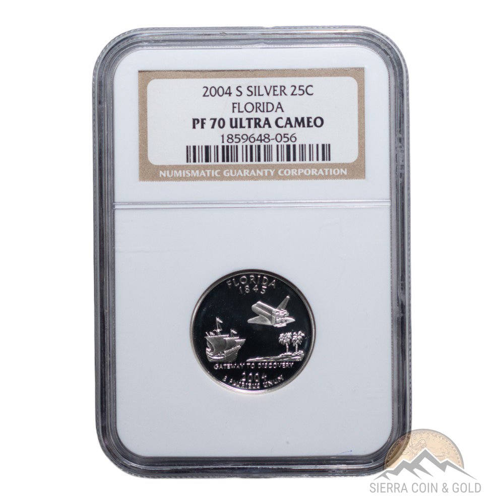 2004 - S Silver Florida State Quarter - NGC PF70 UCAM - Sierra Coin & Gold