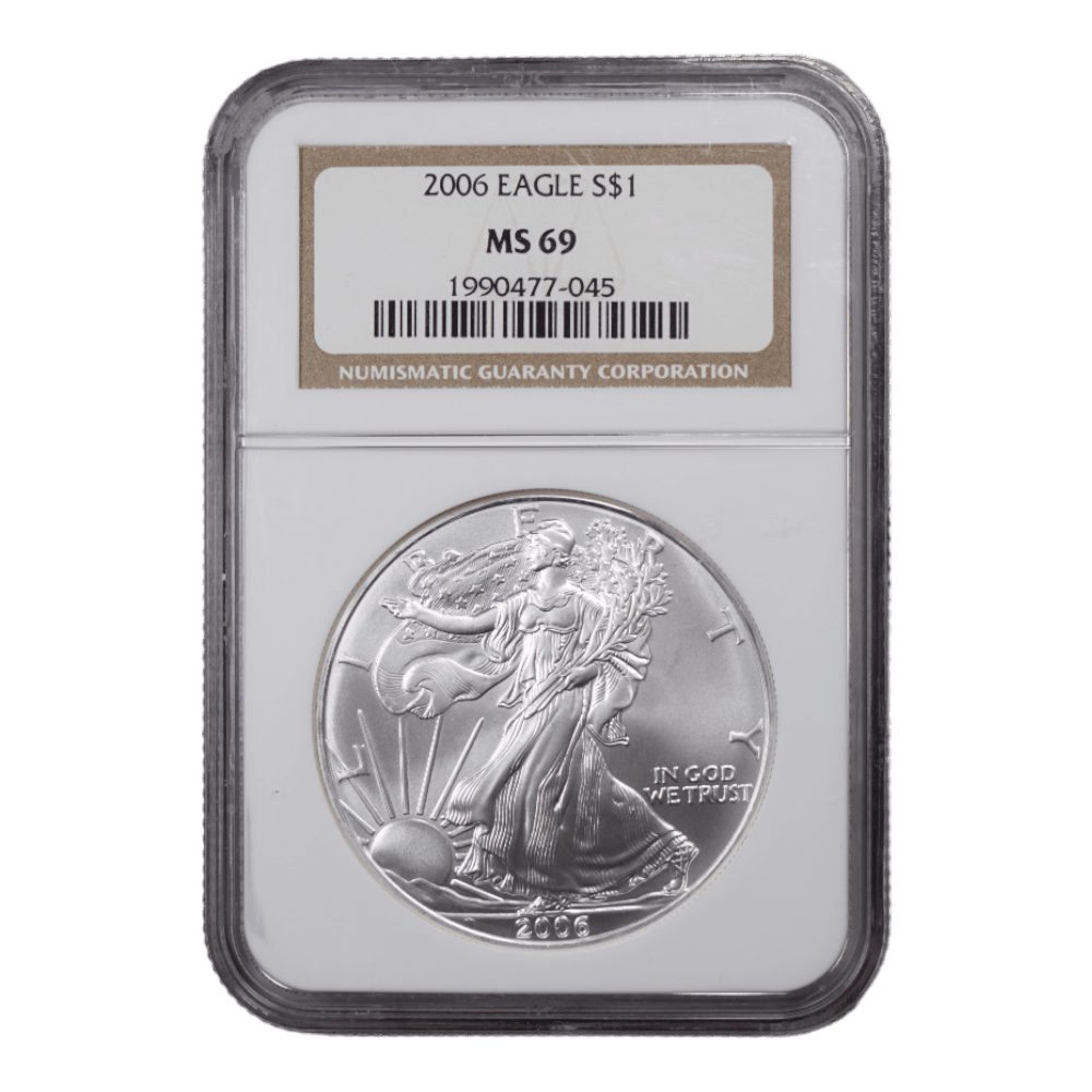 2006 American Silver Eagle 1 oz NGC MS69 - SCG