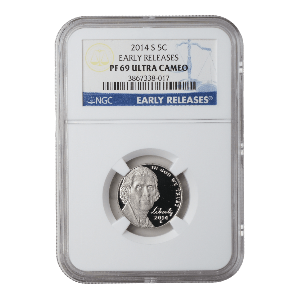 2014 - S Jefferson Nickel NGC PF69 Ultra Cameo - SCG