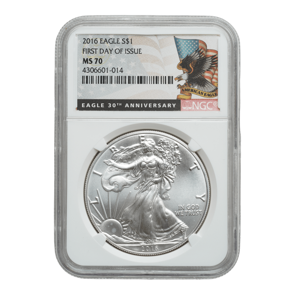 2016 Silver Eagle NGC MS70 FDOI - SCG