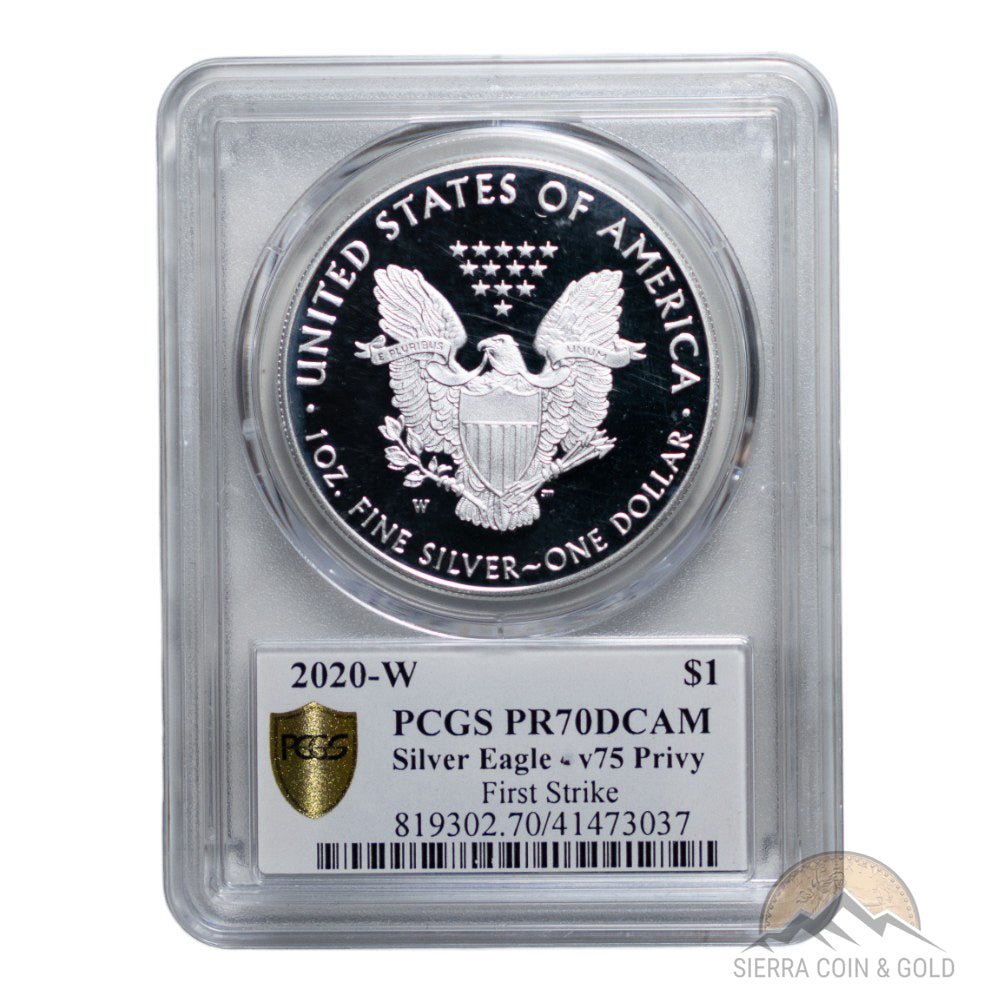 2020 - W V75 Silver American Eagle - PCGS PR70 DCAM FS - Sierra Coin & Gold