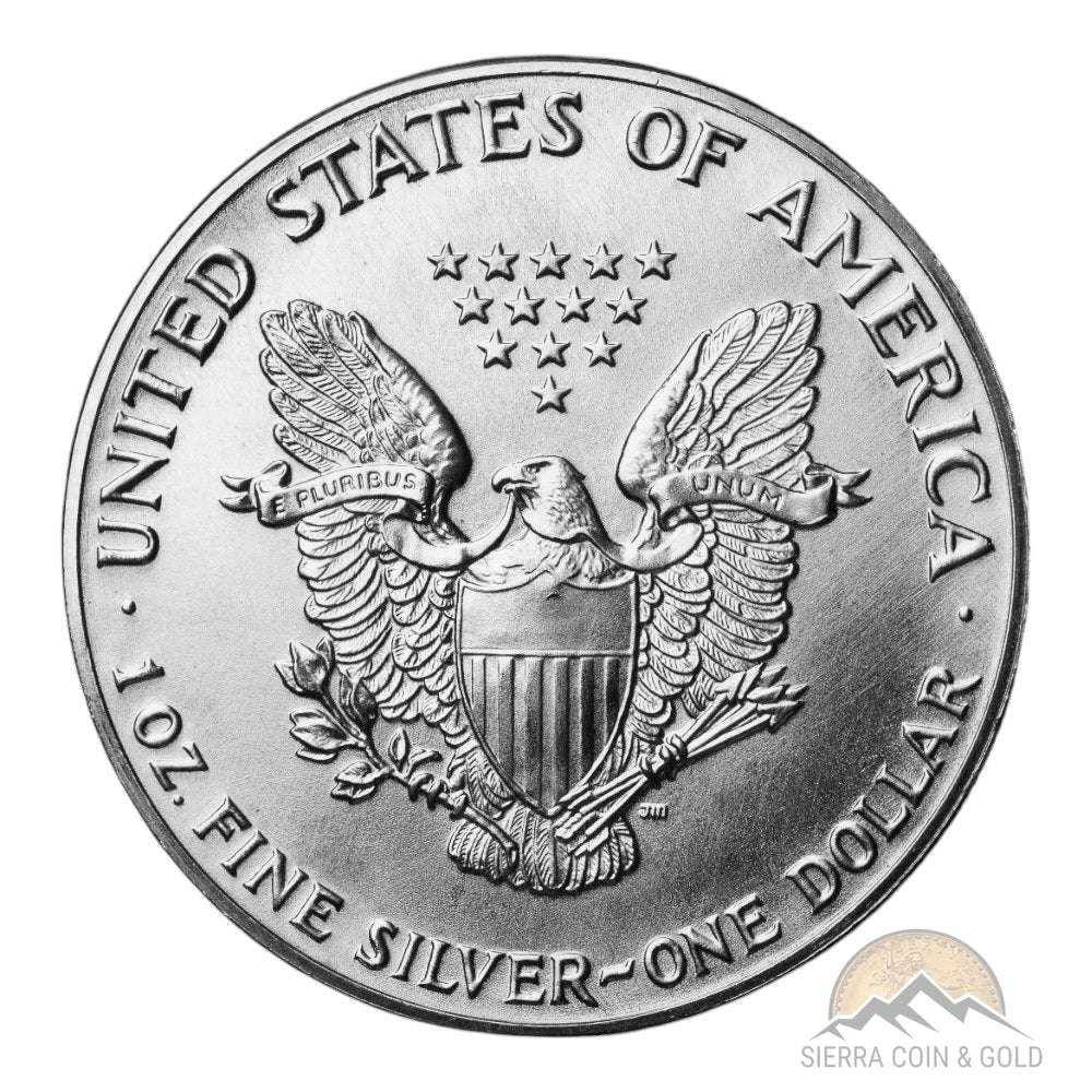 1987 1 oz American Silver Eagle BU Reverse