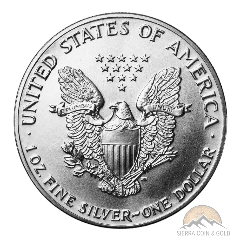 1988 1 oz American Silver Eagle BU Reverse