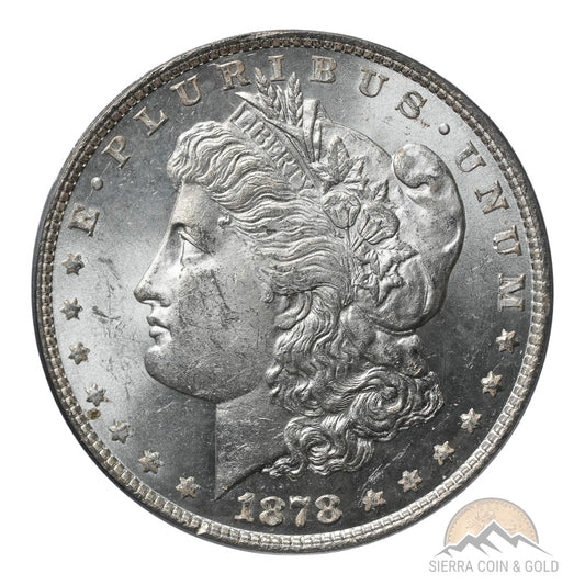 1878 8TF MORGAN DOLLAR PCGS MS62