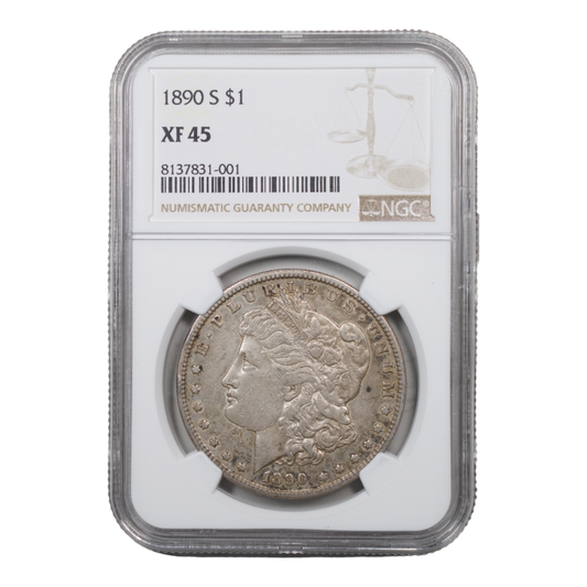 1890-S Morgan Dollar NGC XF45