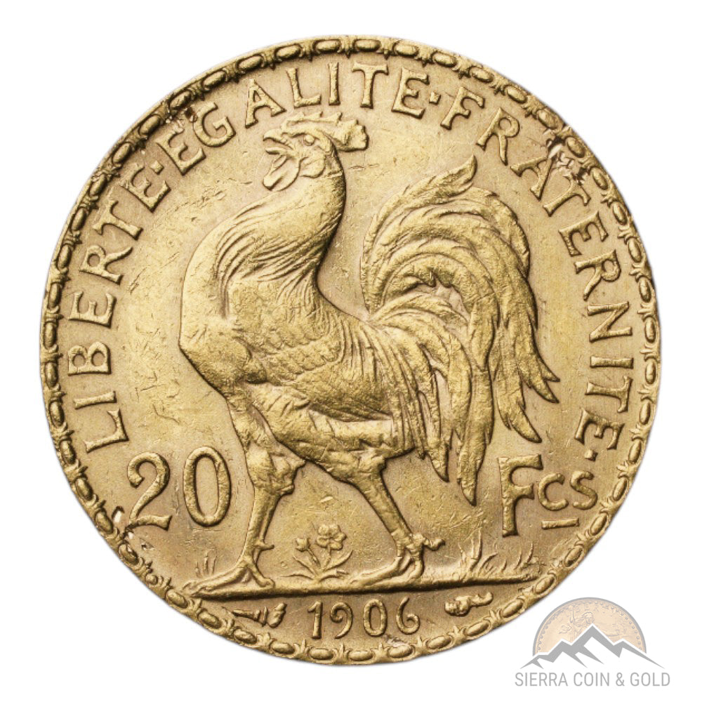 France Gold 20 Francs - Rooster Reverse