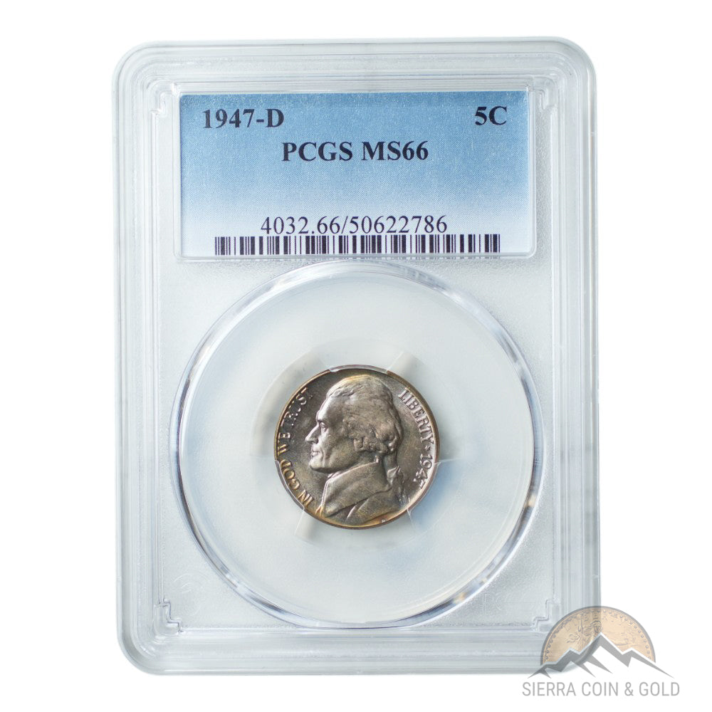 1947-D Jefferson Nickel PCGS MS66 Obverse