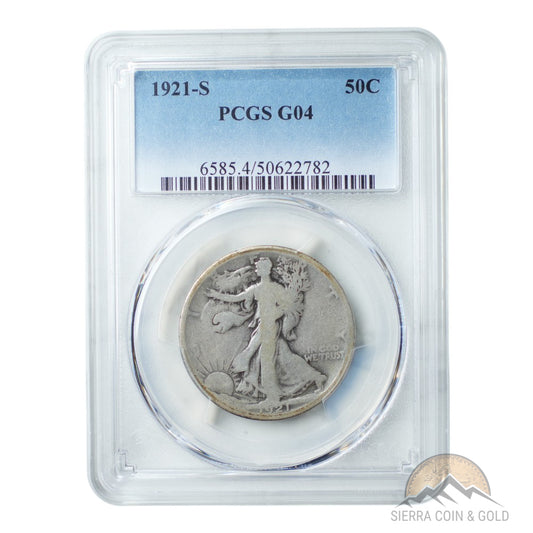 1921-S Walking Liberty Half Dollar - PCGS G4 Obverse