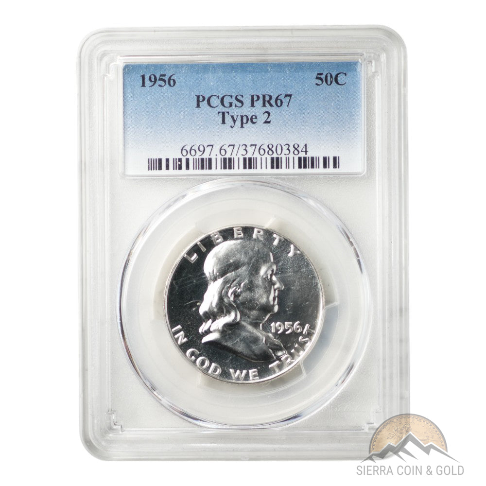 1956 Franklin Half Dollar – Type 2 – PCGS PR67 Obverse