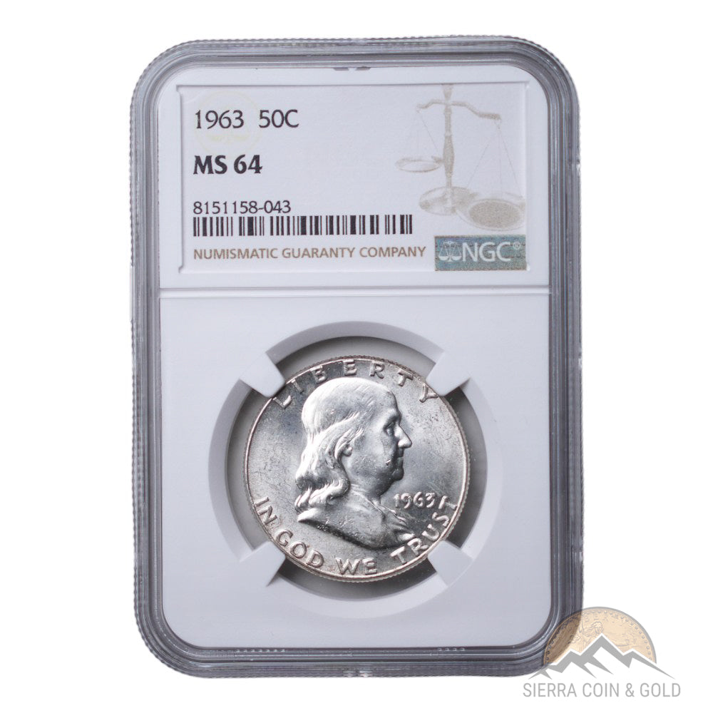 1963 Franklin Half Dollar - NGC MS64