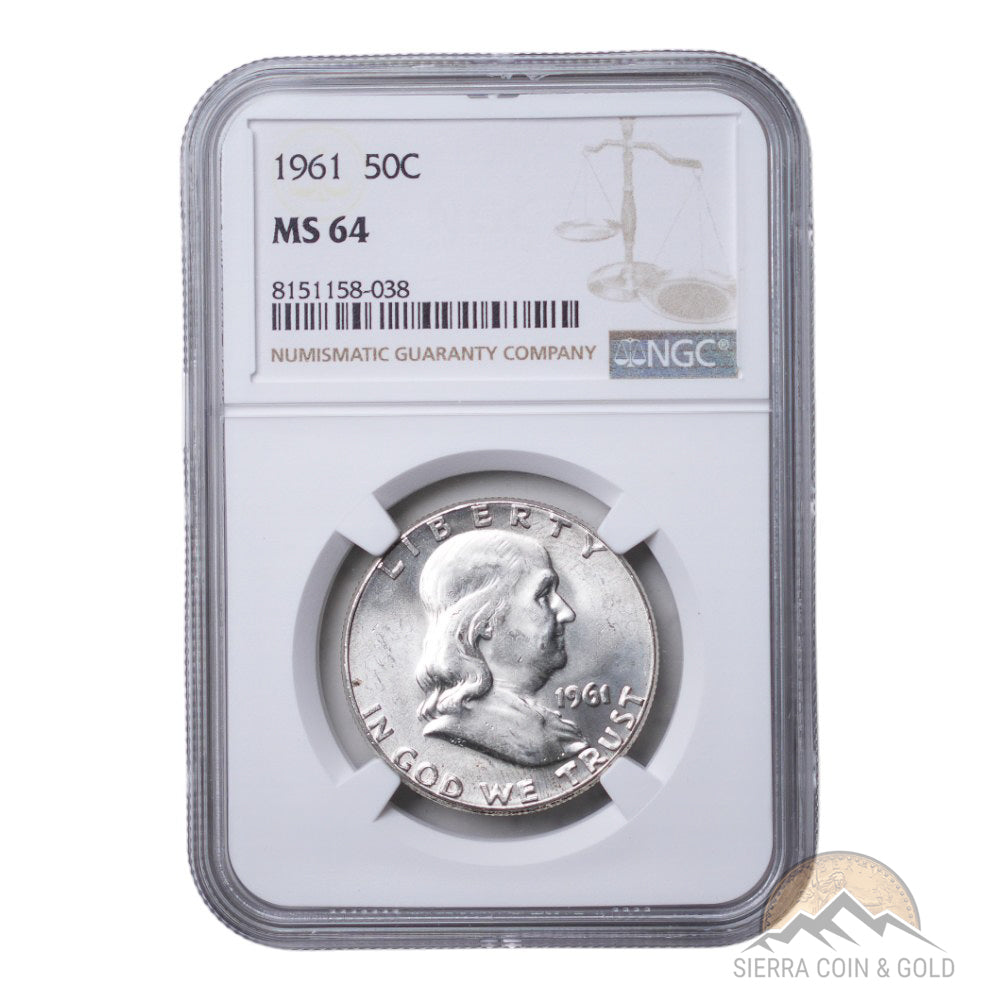 1961 Franklin Half Dollar - NGC MS64