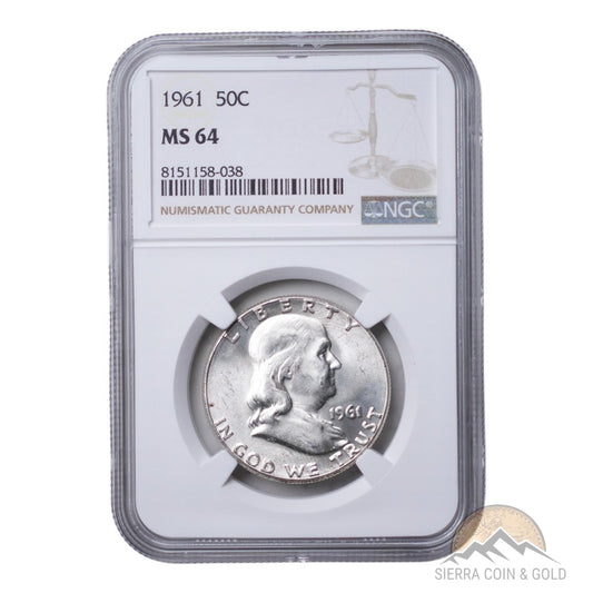 1961 Franklin Half Dollar - NGC MS64