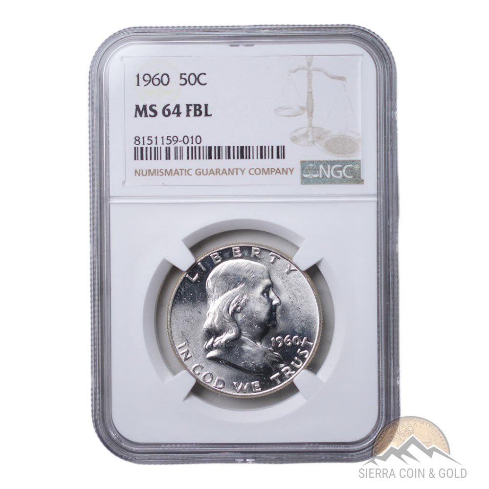 1960 Franklin Half Dollar - NGC MS64 FBL