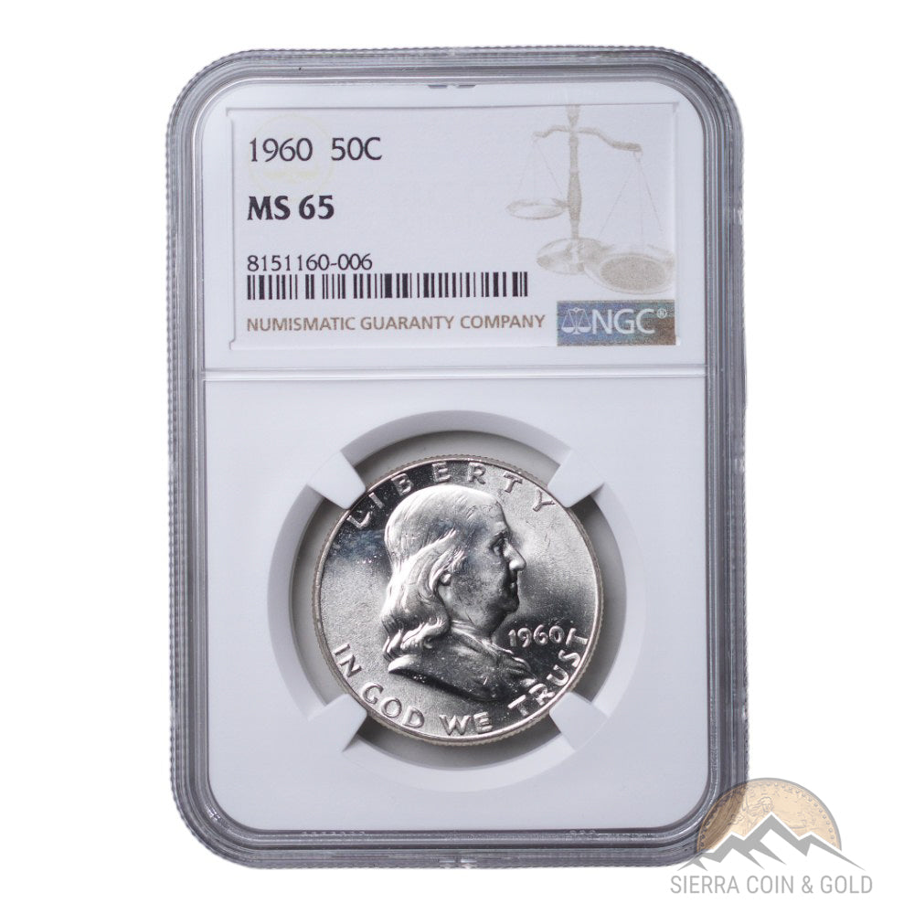 1960 Franklin Half Dollar - NGC MS65