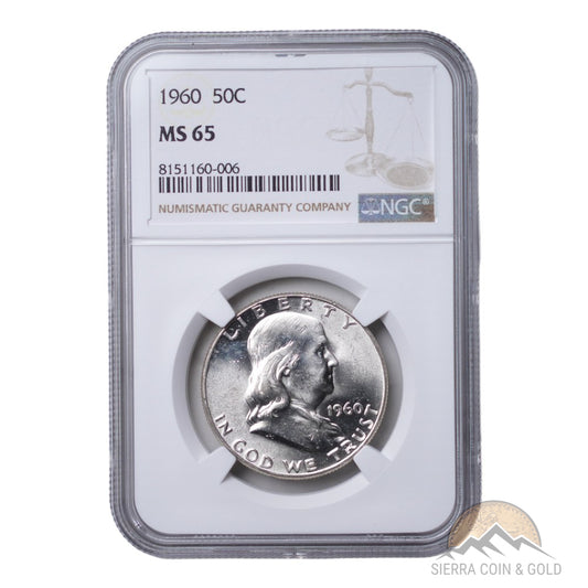 1960 Franklin Half Dollar - NGC MS65