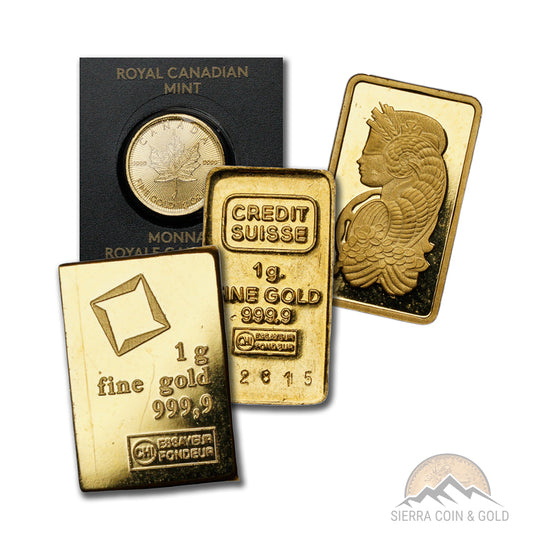 1 Gram Gold Bar Carded - Our Choice