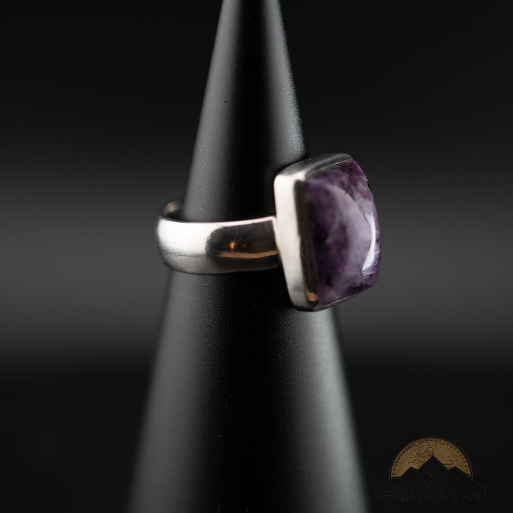 Ladies Sterling Silver Purple Charoite Ring - Size 7 - Sierra Coin & Gold